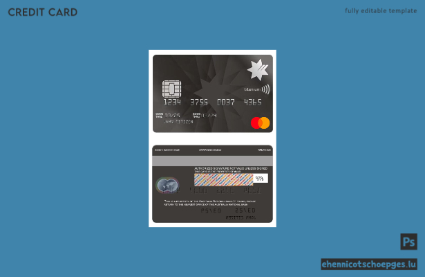 Australia National Australia Bank Limited Titanium Mastercard Beispielvorschau